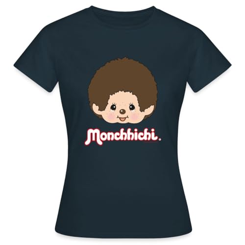 Spreadshirt Monchhichi Portrait Gesicht Frauen T-Shirt, L, Navy von Spreadshirt