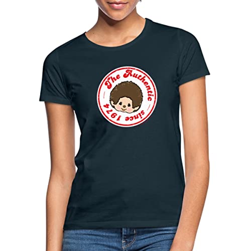 Spreadshirt Monchhichi Vintage Logo Frauen T-Shirt, M, Navy von Spreadshirt