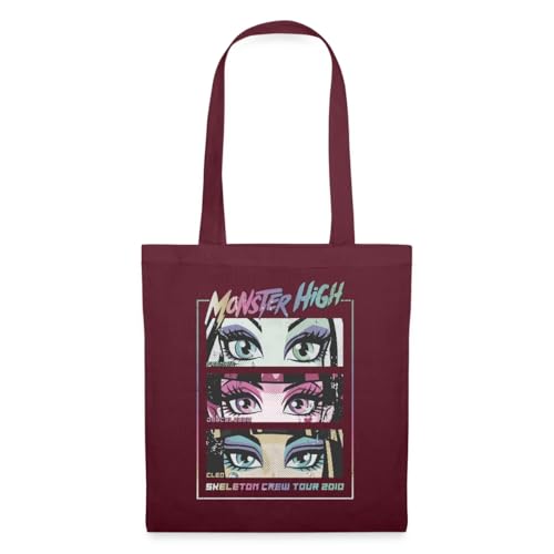 Spreadshirt Monster High™ Skeleton Crew Tour 2010 Einkaufstasche, One size, Burgunderrot von Spreadshirt