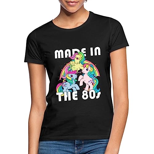 Spreadshirt My Little Pony Retro Made In The 80's Statement Frauen T-Shirt, XXL, Schwarz von Spreadshirt