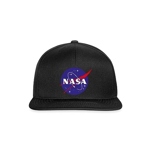 Spreadshirt NASA Classic Logo Snapback Cap, One Size, Schwarz/Schwarz von Spreadshirt