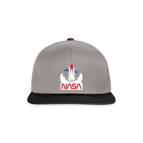 Spreadshirt NASA Space Shuttle Start Grafik Snapback Cap, One Size, Graphit/Schwarz von Spreadshirt