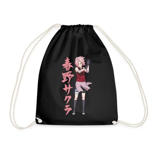 Spreadshirt Naruto Shippuden Cooles Design Mit Sakura Turnbeutel, One size, Schwarz von Spreadshirt