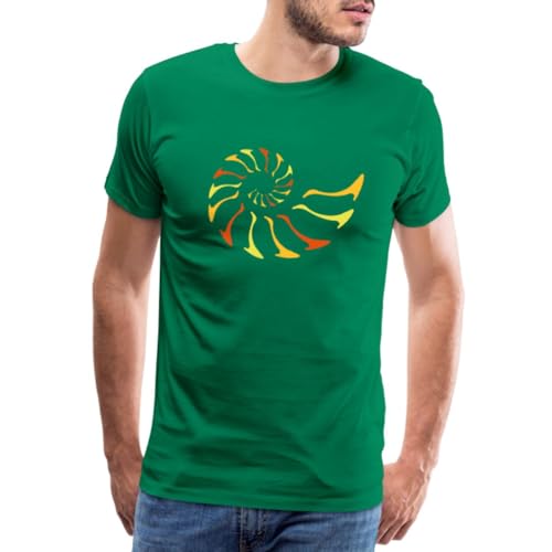 Spreadshirt Nautilus Fibonacci Männer Premium T-Shirt, 5XL, Kelly Green von Spreadshirt