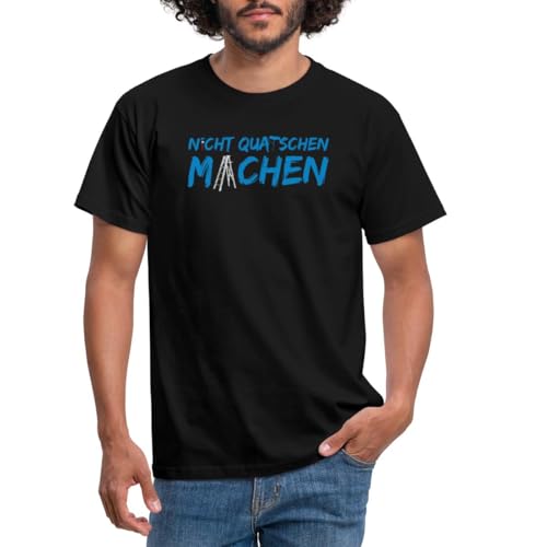 Spreadshirt Nicht Quatschen, Machen Lustiger Spruch Männer T-Shirt, XL, Schwarz von Spreadshirt