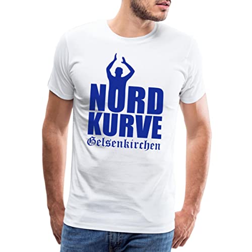 Spreadshirt Nordkurve Gelsenkirchen Fan Männer Premium T-Shirt, L, weiß von Spreadshirt