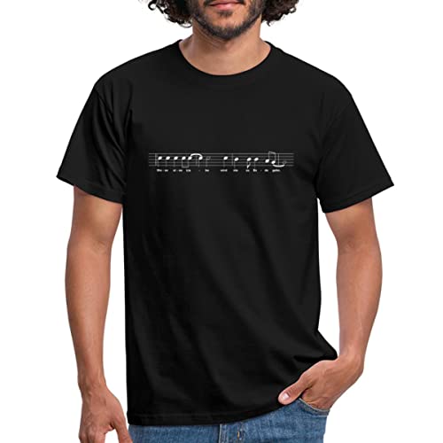 Spreadshirt Notenzeile Westerland Geschenk Punk Rock Musik Männer T-Shirt, L, Schwarz von Spreadshirt