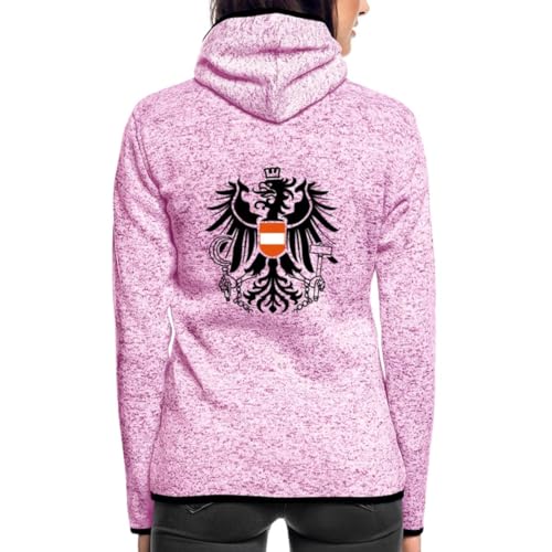 Spreadshirt Österrreich Adler Wappen Frauen Kapuzen-Fleecejacke, L, Lila meliert von Spreadshirt