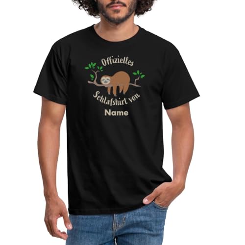Spreadshirt Offizielles Schlafshirt Von [Name] | Personalisierbar Mit Wunschname Männer T-Shirt, L, Schwarz von Spreadshirt
