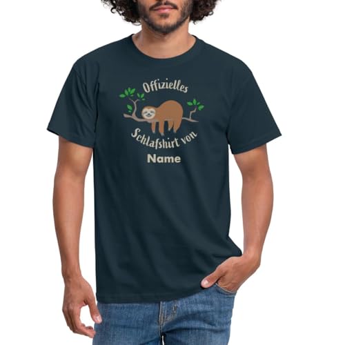 Spreadshirt Offizielles Schlafshirt Von [Name] | Personalisierbar Mit Wunschname Männer T-Shirt, XL, Navy von Spreadshirt