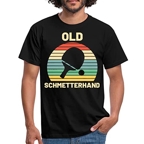 Spreadshirt Old Schmetterhand Tischtennis Geschenk Männer T-Shirt, M, Schwarz von Spreadshirt