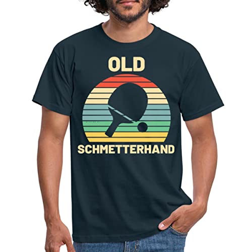 Spreadshirt Old Schmetterhand Tischtennis Geschenk Männer T-Shirt, S, Navy von Spreadshirt