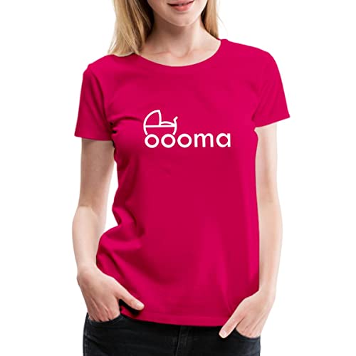 Spreadshirt Oma Kinderwagen Ooomma Frauen Premium T-Shirt, XL, Dunkles Pink von Spreadshirt