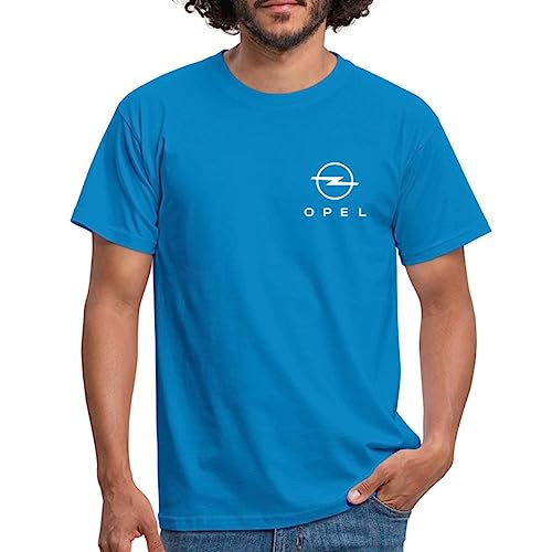 Spreadshirt Opel Logo Weißer Schriftzug Männer T-Shirt, XL, Royalblau von Spreadshirt