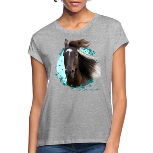 Spreadshirt Ostwind Aris Ankunft Ostwind Porträt Frauen Oversize T-Shirt, S, Grau meliert von Spreadshirt