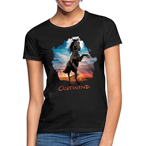 Spreadshirt Ostwind Der Große Orkan Ostwind Porträt Frauen T-Shirt, S, Schwarz von Spreadshirt