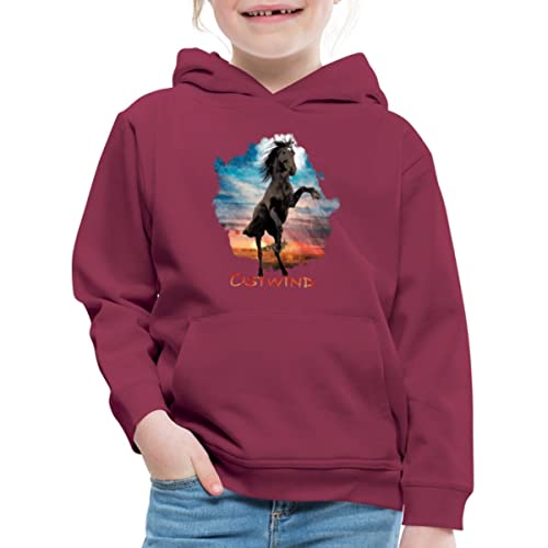 Spreadshirt Ostwind Der Große Orkan Ostwind Porträt Kinder Premium Hoodie, 122/128 (7-8 Jahre), Bordeaux von Spreadshirt