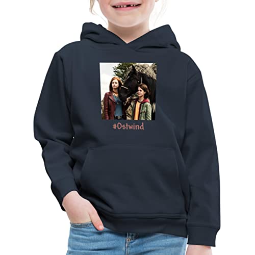 Spreadshirt Ostwind Der Große Orkan Zusammen mit Mika & Ari Kinder Premium Hoodie, 122/128 (7-8 Jahre), Navy von Spreadshirt