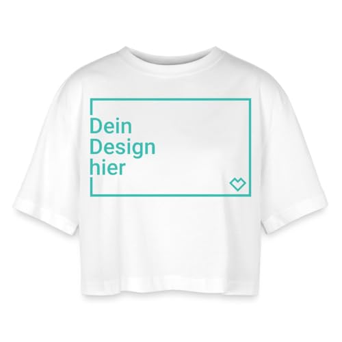Spreadshirt Oversized Crop Top Selbst Gestalten Mit Foto Und Text | Bauchfreies Top Personalisiert Frauen Oversized Cropped Top, XL, Weiß von Spreadshirt