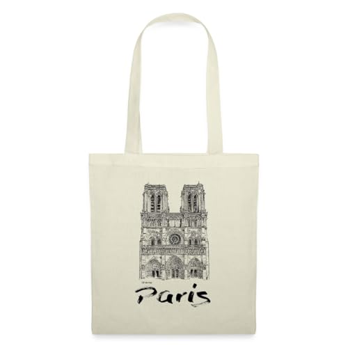 Spreadshirt P.D. Moreno Notre Dame Kirche Paris Einkaufstasche, One size, Natur von Spreadshirt