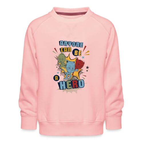 Spreadshirt PJ Masks Anyone Can Be Hero Pyjamahelden Kinder Premium Pullover, 98/104 (3-4 Jahre), Kristallrosa von Spreadshirt