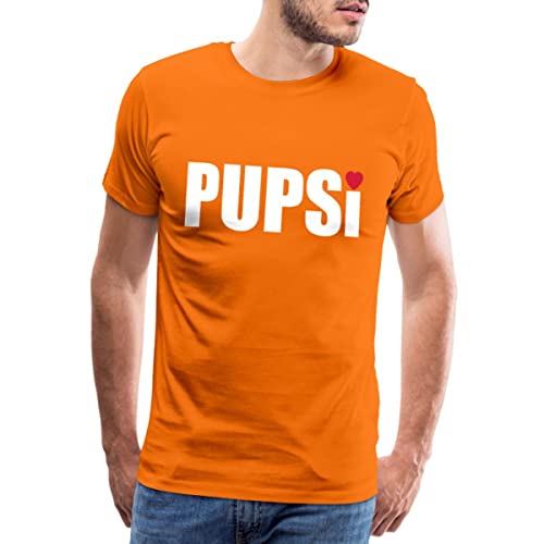 Spreadshirt PUPSi Männer Premium T-Shirt, M, Orange von Spreadshirt