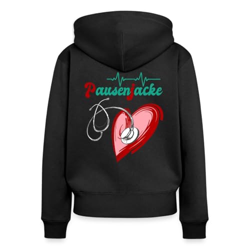 Spreadshirt Pausenjacke Für Krankenschwestern und Ärzte Frauen Kapuzenjacke, S, Schwarz von Spreadshirt