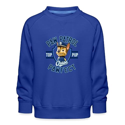 Spreadshirt Paw Patrol Chase Pawfect Kinder Premium Pullover, 122/128 (7-8 Jahre), Royalblau von Spreadshirt