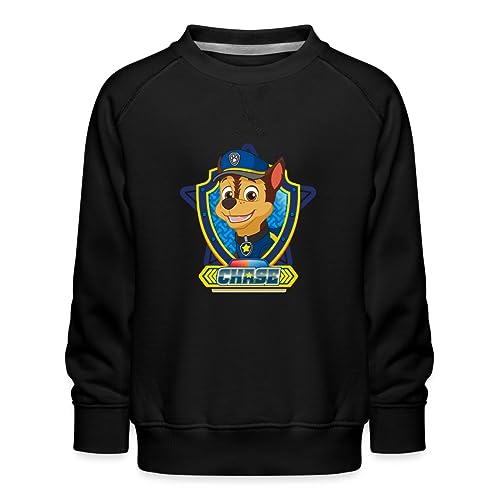 Spreadshirt Paw Patrol Chase Polizeihund Polizei Emblem Kinder Premium Pullover, 110/116 (5-6 Jahre), Schwarz von Spreadshirt