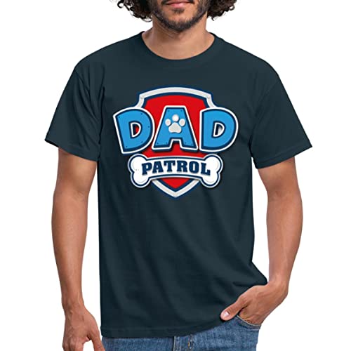 Spreadshirt Paw Patrol Dad Patrol Papa Männer T-Shirt, 3XL, Navy von Spreadshirt