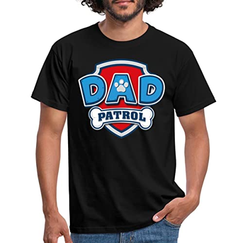 Spreadshirt Paw Patrol Dad Patrol Papa Männer T-Shirt, 4XL, Schwarz von Spreadshirt