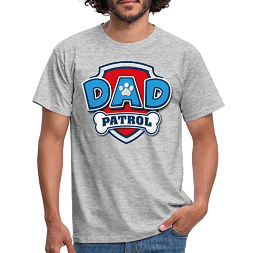 Spreadshirt Paw Patrol Dad Patrol Papa Männer T-Shirt, XXL, Grau meliert von Spreadshirt