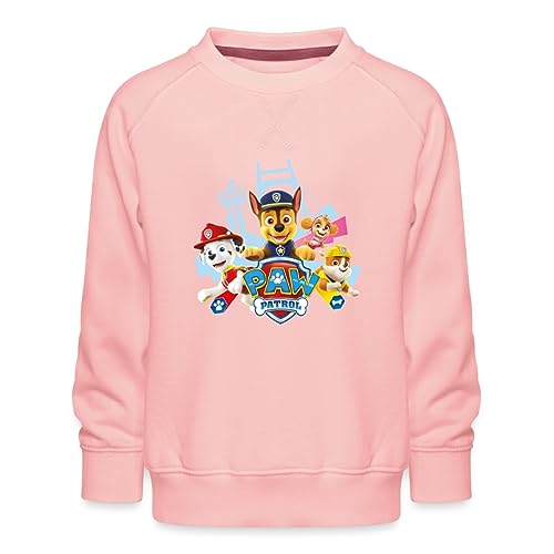 Spreadshirt Paw Patrol Logo Kinder Premium Pullover, 98/104 (3-4 Jahre), Kristallrosa von Spreadshirt