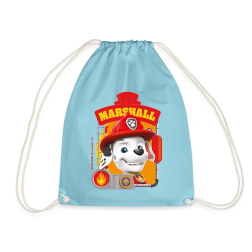 Spreadshirt Paw Patrol Marshall Charakterdesign Turnbeutel, One size, Aqua von Spreadshirt