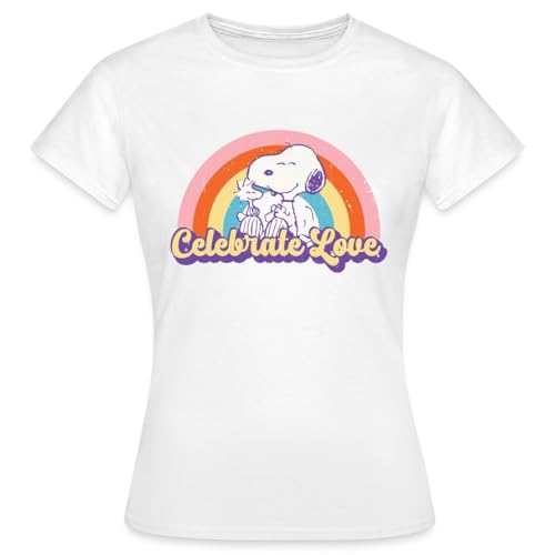 Spreadshirt Peanuts Celebrate Love Design Mit Snoopy Frauen T-Shirt, XL, Weiß Spreadshirt Peanuts Celebrate Love Design Mit Snoopy Frauen T-Shirt, XL, Weiß von Spreadshirt
