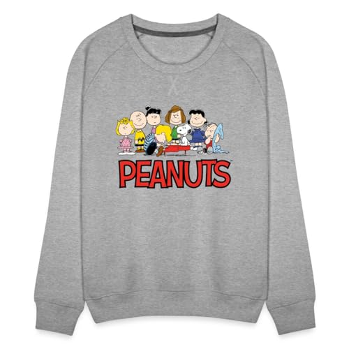 Spreadshirt Peanuts Snoppy Und Friends Frauen Premium Pullover, L, Grau meliert von Spreadshirt