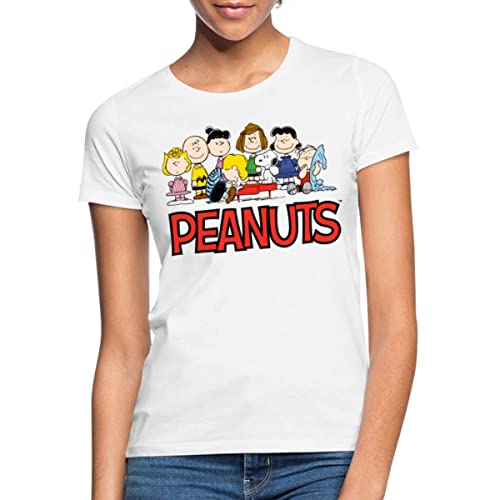 Spreadshirt Peanuts Snoppy Und Friends Frauen T-Shirt, L, weiß von Spreadshirt