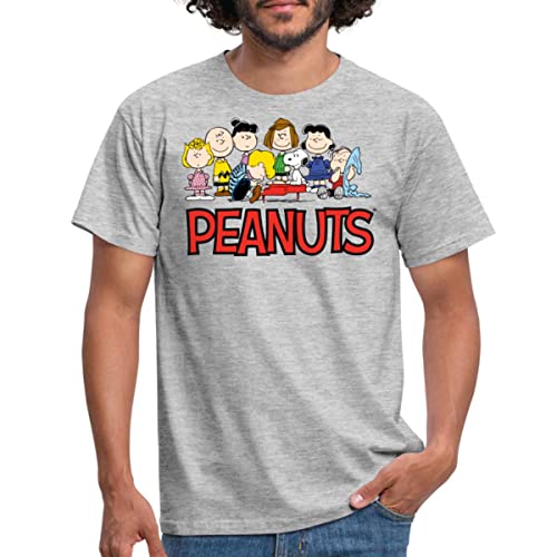 Spreadshirt Peanuts Snoppy Und Friends Männer T-Shirt, L, Grau meliert von Spreadshirt