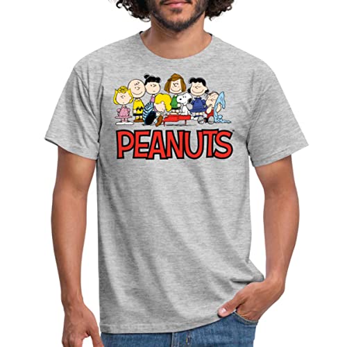 Spreadshirt Peanuts Snoppy Und Friends Männer T-Shirt, XL, Grau meliert von Spreadshirt