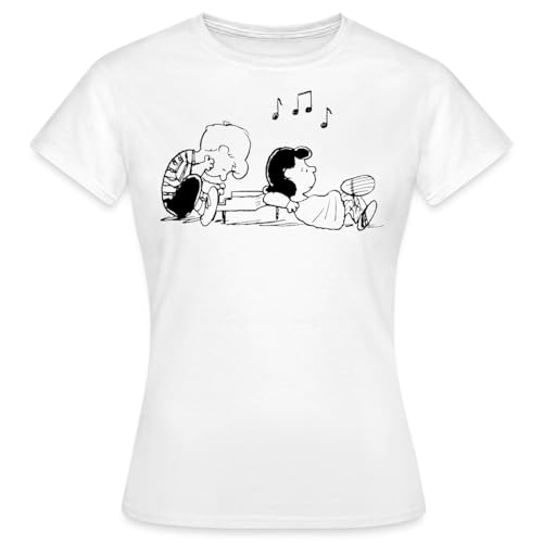 Spreadshirt Peanuts Schroeder Und Lucy Frauen T-Shirt, M, Weiß Spreadshirt Peanuts Schroeder Und Lucy Frauen T-Shirt, M, Weiß von Spreadshirt