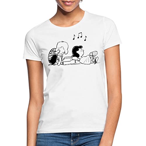 Spreadshirt Peanuts Schroeder Und Lucy Frauen T-Shirt, L, weiß von Spreadshirt