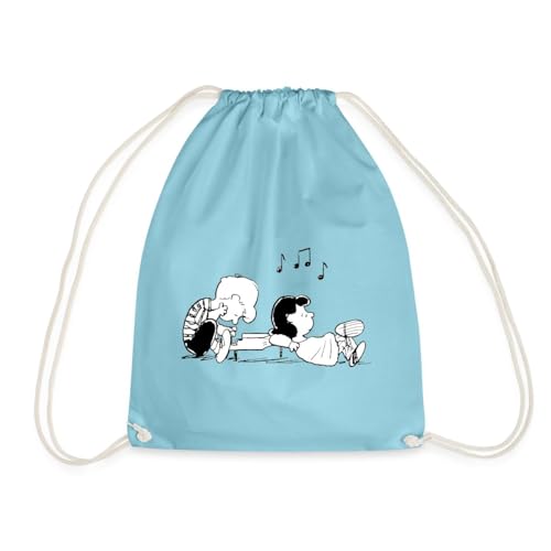 Spreadshirt Peanuts Schroeder Und Lucy Turnbeutel, One size, Aqua von Spreadshirt