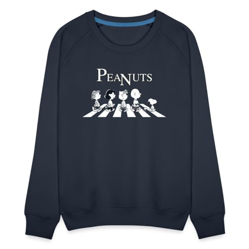 Spreadshirt Peanuts and Friends Abbey Road Frauen Premium Pullover, L, Navy von Spreadshirt