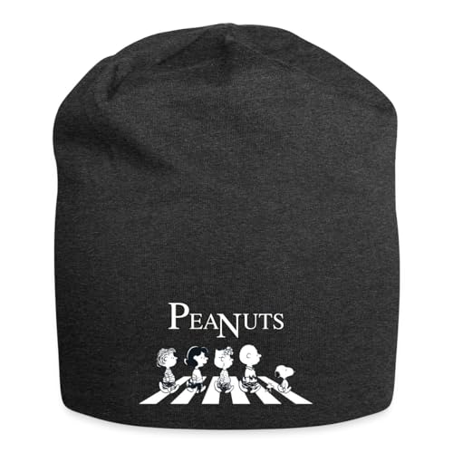 Spreadshirt Peanuts and Friends Abbey Road Jersey-Beanie, One Size, Anthrazit von Spreadshirt