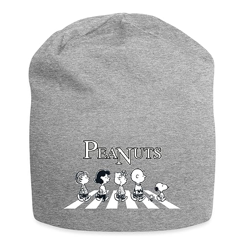 Spreadshirt Peanuts and Friends Abbey Road Jersey-Beanie, One Size, Grau meliert von Spreadshirt