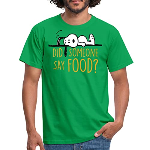 Spreadshirt Peanuts Snoopy Ich Hab Hunger Lustiger Spruch Männer T-Shirt, 3XL, Kelly Green von Spreadshirt