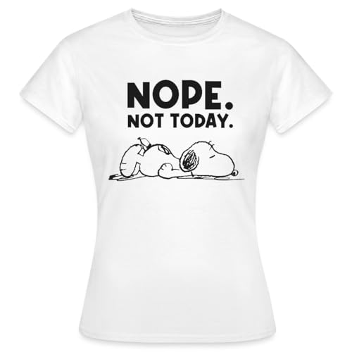 Spreadshirt Peanuts Snoopy Nope Not Today Bürohumor Frauen T-Shirt, XXL, Weiß Spreadshirt Peanuts Snoopy Nope Not Today Bürohumor Frauen T-Shirt, XXL, Weiß von Spreadshirt