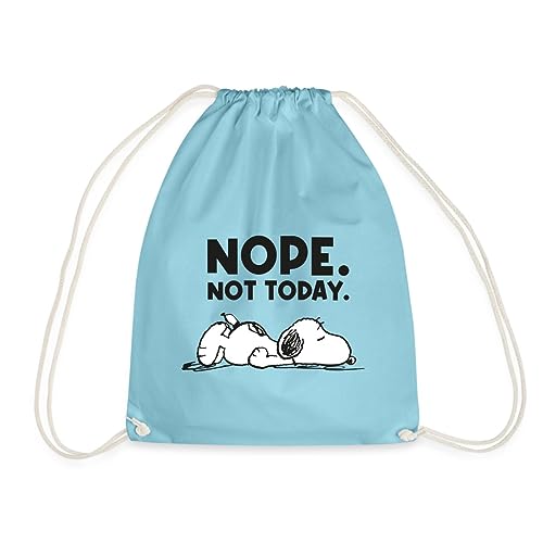 Spreadshirt Peanuts Snoopy Nope Not Today Bürohumor Turnbeutel, One Size, Aqua von Spreadshirt