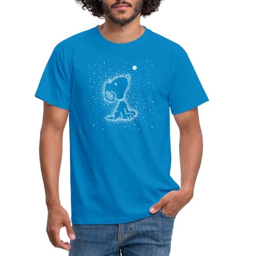 Spreadshirt Peanuts Snoopy Sterne Sternzeichen Männer T-Shirt, L, Royalblau von Spreadshirt