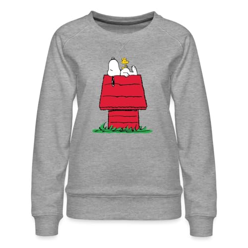 Spreadshirt Peanuts Snoopy Und Die Hundehütte Frauen Premium Pullover, L, Grau meliert Spreadshirt Peanuts Snoopy Und Die Hundehütte Frauen Premium Pullover, L, Grau meliert von Spreadshirt